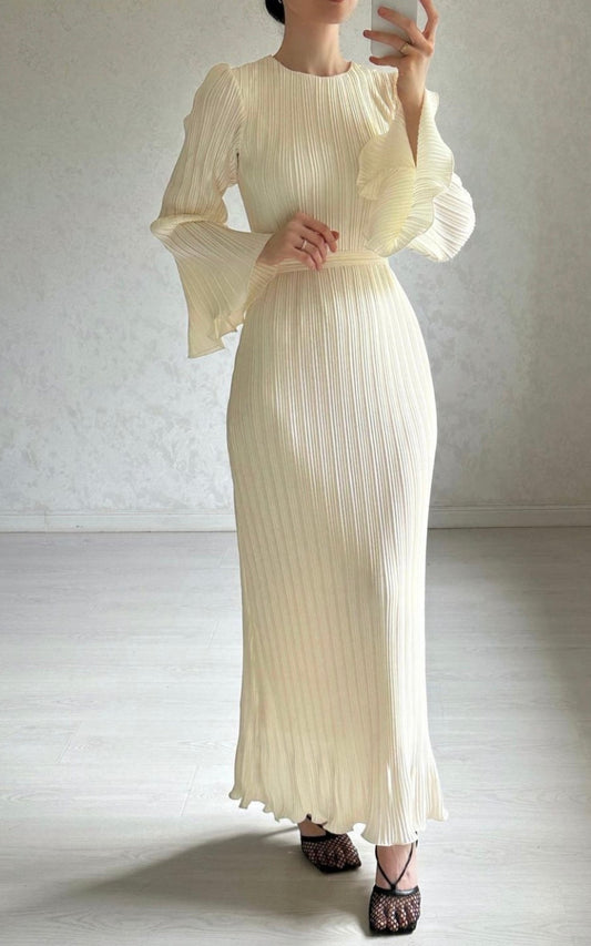 Harmony Pleated Dress - Ivory